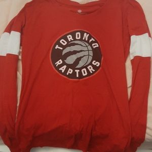 Red long sleeve Raptors shirt very gently used